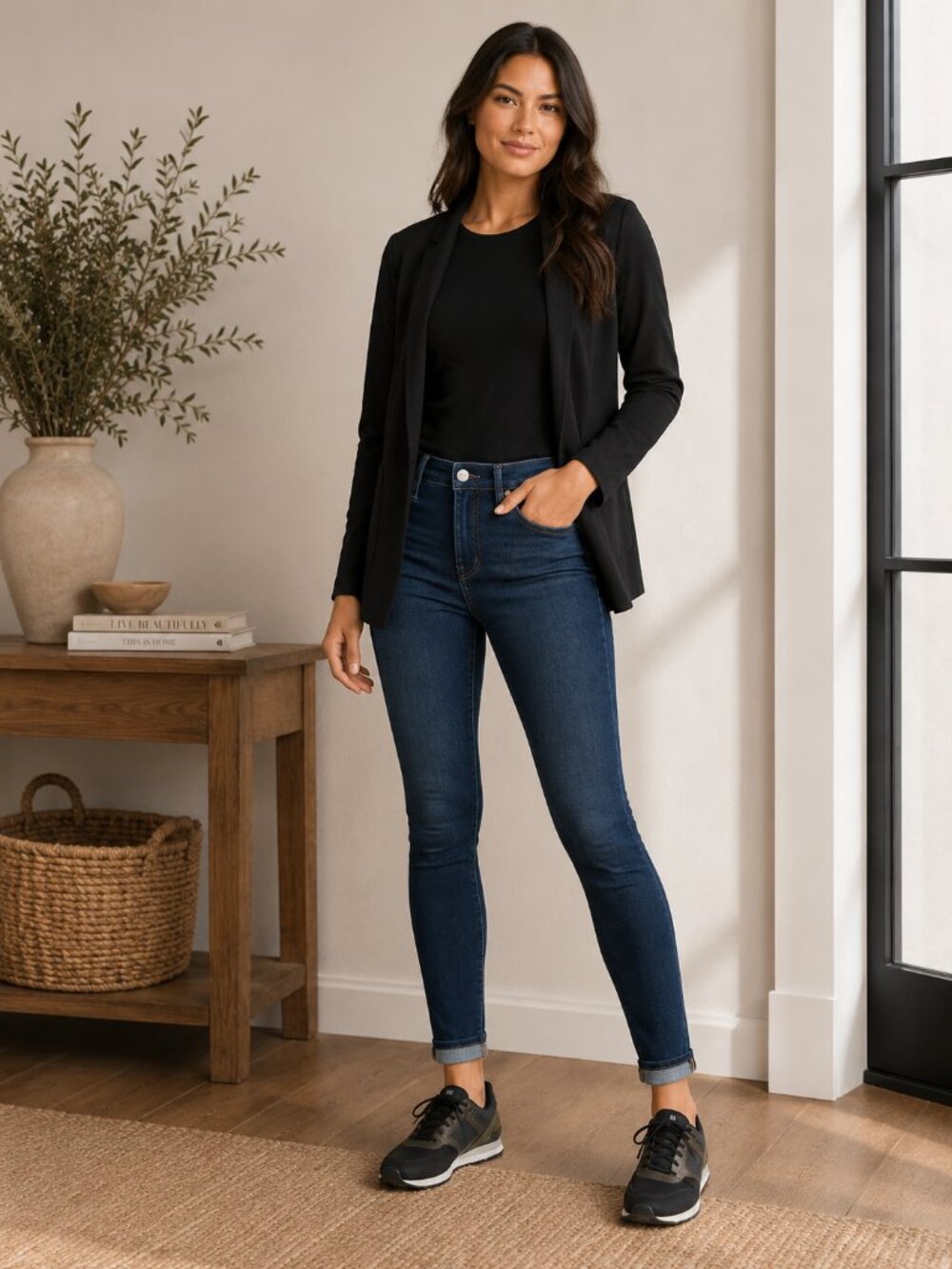 Athleta Sculptek Skinny Dark Wash Jeans Size 2P